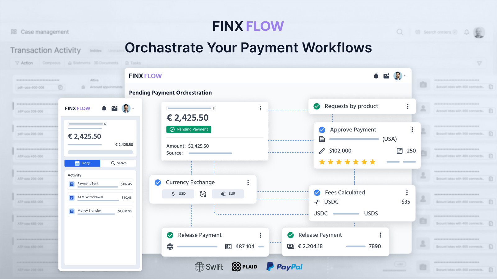 FINX Flow — Transaction analytics dashboard